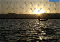 Puzzle Coucher de Soleil Pêcheur