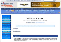 Excel --> HTML