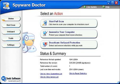 Aperçu de Spyware Doctor