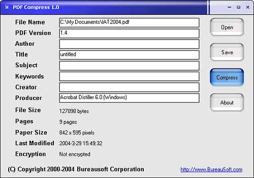 Aperçu de PDF Compress