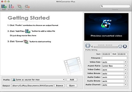 Aperçu de M4V Converter Plus