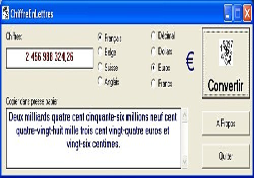 Aperçu de ChiffreEnLettres