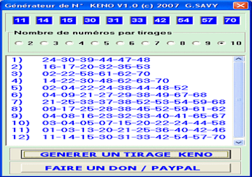 Keno loto france