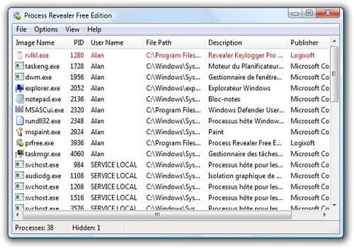Télécharger Process Revealer Free Edition