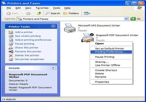 Aperçu de PDF Document Writer