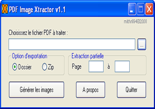 Aperçu de PDF Image Xtractor