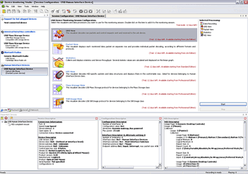 Aperçu de USB Monitor Protocol Analyzer