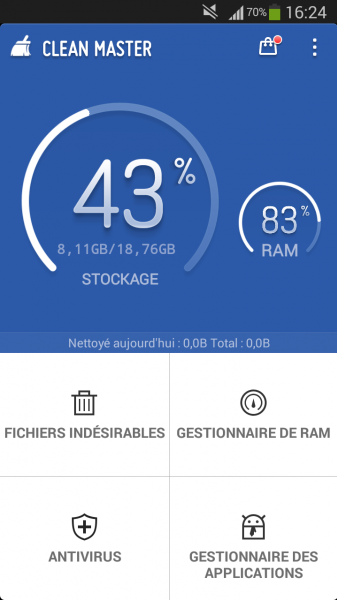 logiciel pour nettoyer son telephone portable