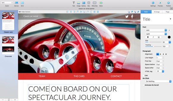 LES MEILLEURES ALTERNATIVES À DREAMWEAVER Sparkle-screen
