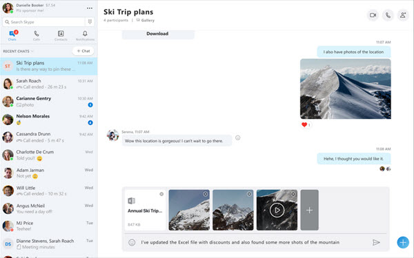 GROOVE MUSIQUE NE PERMETTRA PLUS D’ÉCOUTER DE LA MUSIQUE EN STREAMING VIA ONEDRIVE Skype%20preview-screen