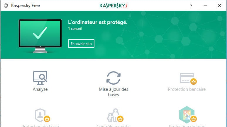 Test antivirus gratuit : Kaspersky Free