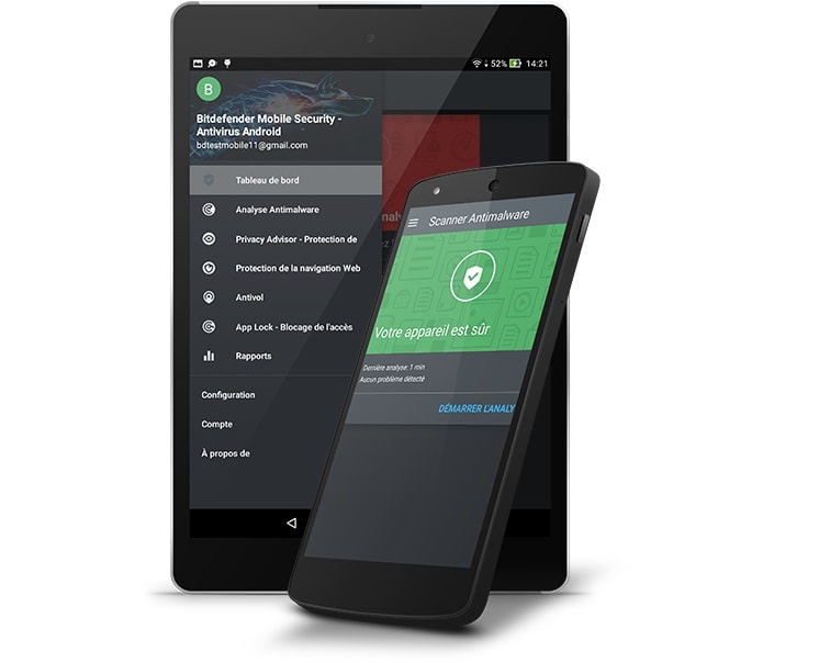 Test antivirus Android : Bitdefender Mobile Security and Antivirus