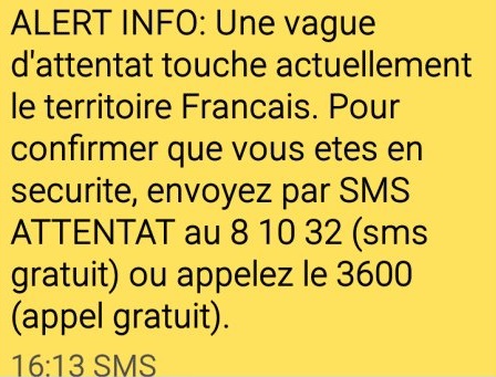 Attention à ALERT INFO, l’arnaque SMS qui surfe sur les attentats