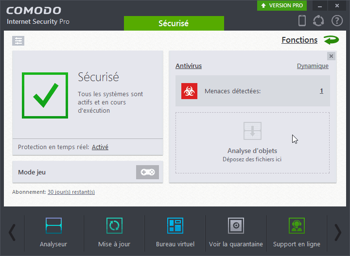 Test antivirus : Comodo Internet Security Pro 8