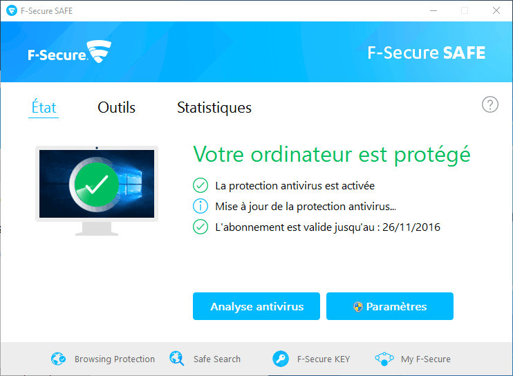 Test antivirus :  F-secure Total - Sécurité et Vie Privée