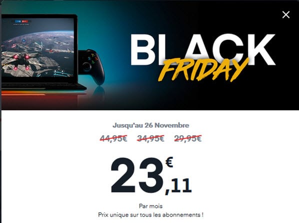 Pour le Black Friday, l'abonnement Shadow passe à 23,11 euros par mois !