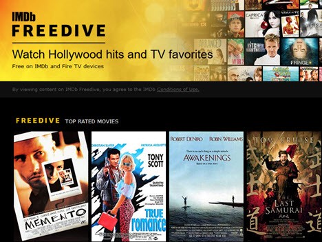 Freedive : Amazon lance son Netflix gratuit via IMDB 