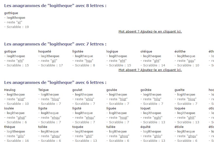 Les anagrammeurs, des logiciels pour tricher au scrabble