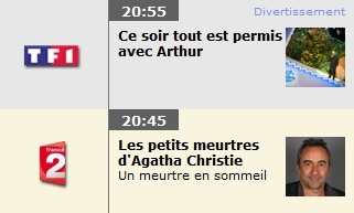 Les programmes TV du jour