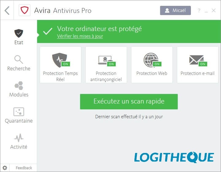 Test antivirus : Avira Internet Security Suite 2019