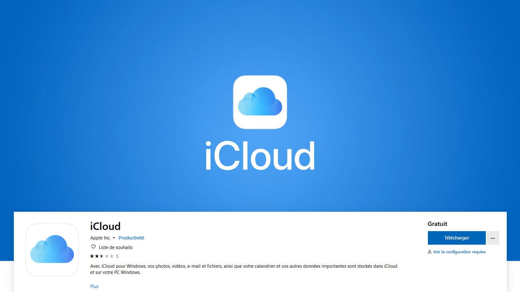 Windows 10 : Il est désormais possible de télécharger iCloud depuis le Microsoft Store