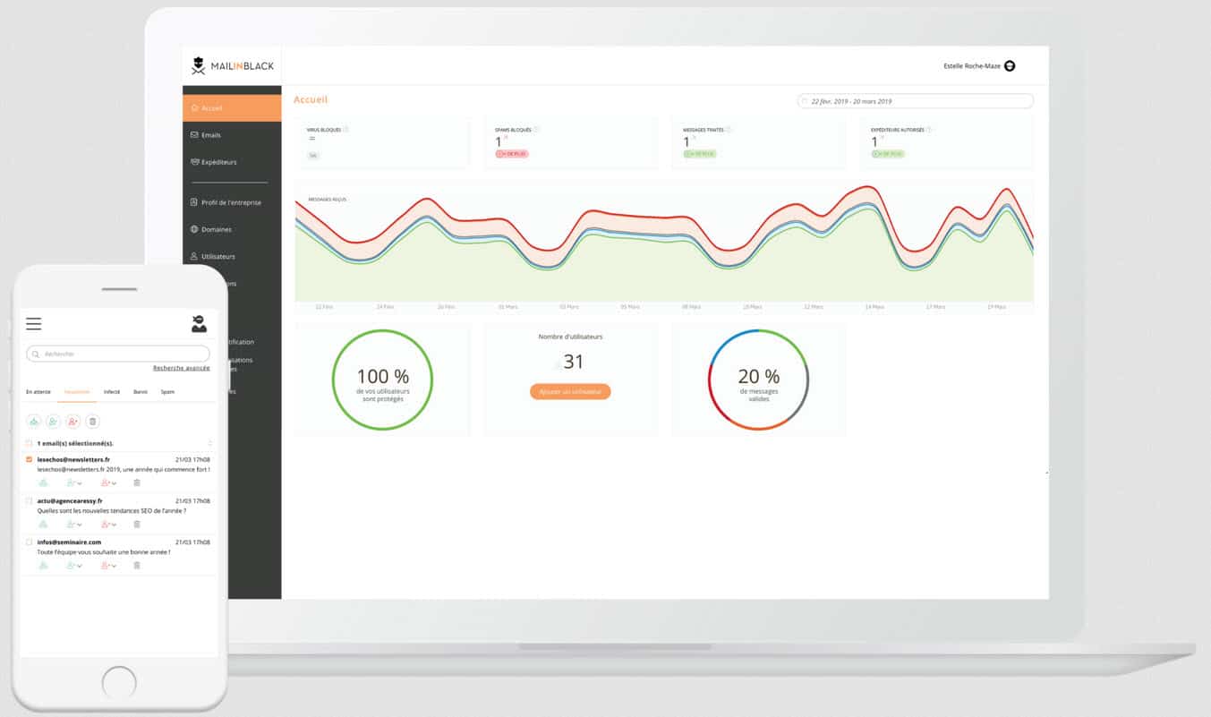Le bouclier anti-spam de Mailinblack est disponible sur Android et iOS