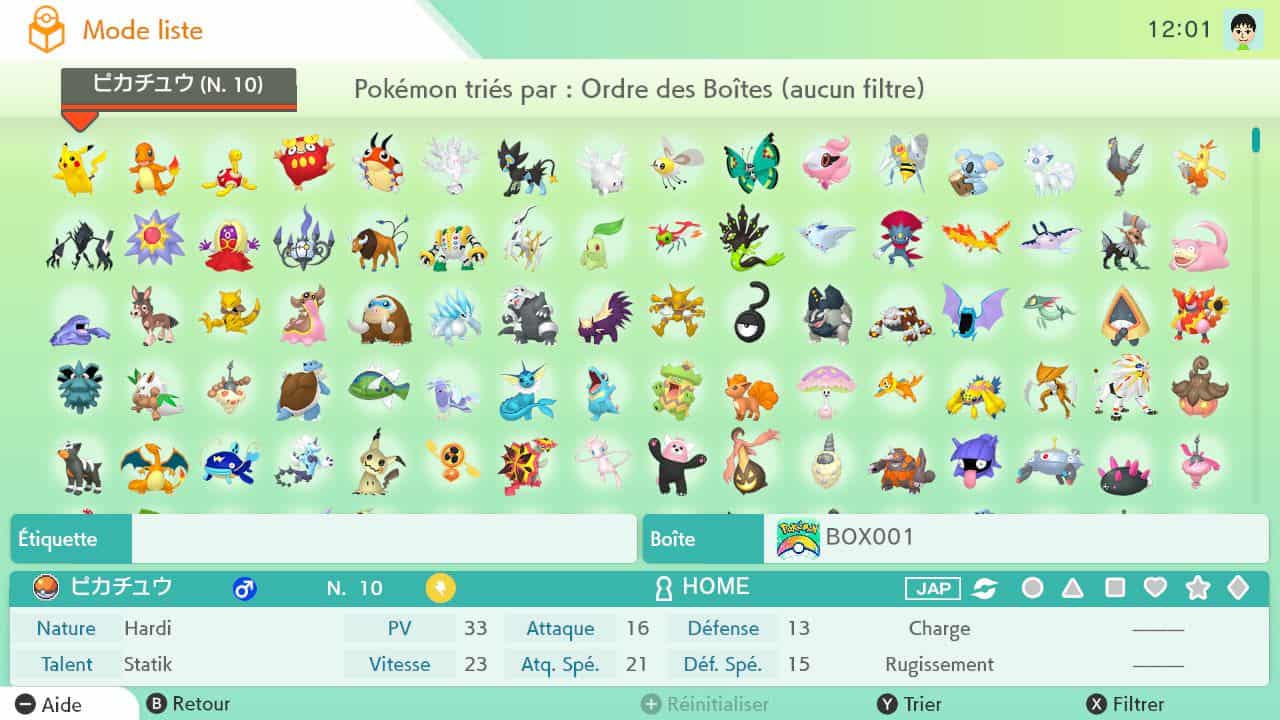 L’application Pokémon HOME pour gérer ses créatures est disponible