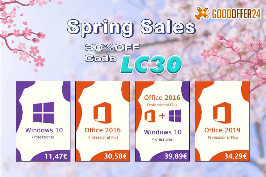 Super Promo de Mars : Windows 10 PRO OEM 11 € and Office 2019 34 € !