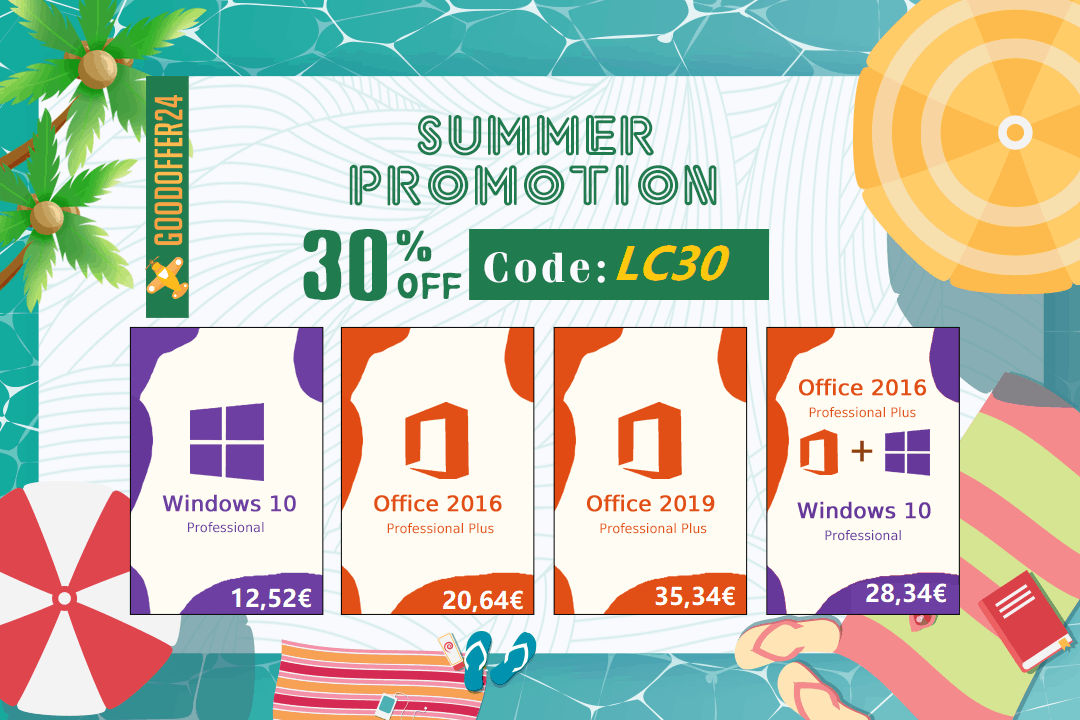 Promo d'été : Profitez de Windows 10 pour seulement 12 €, Office 2016 à 20 €...