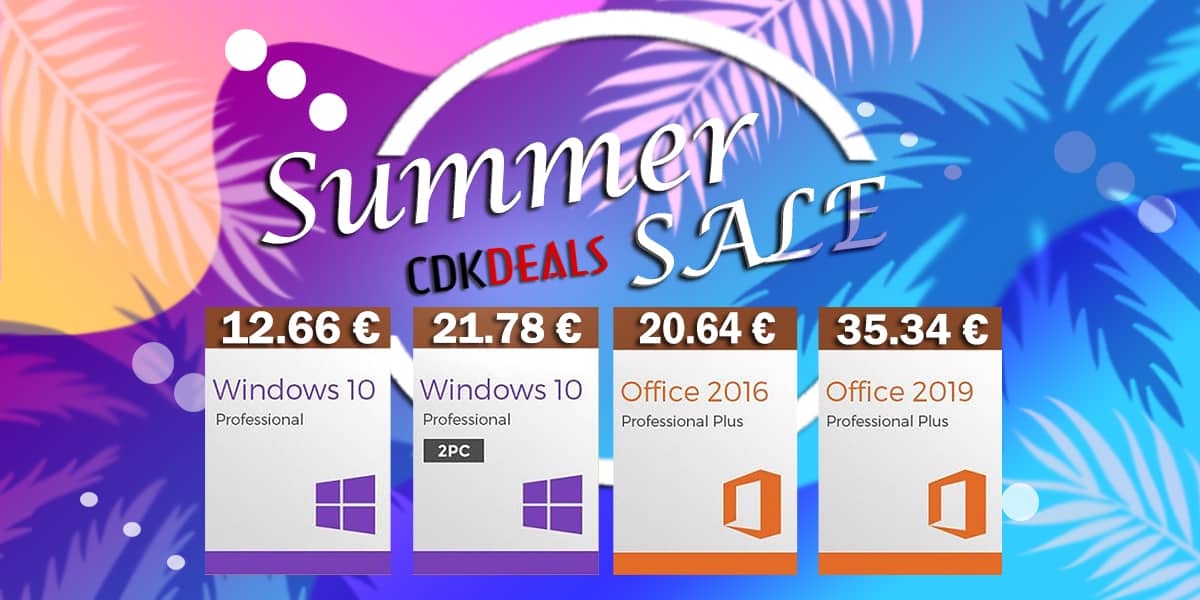 Soldes d'été : Windows 10 authentique à vie pour seulement 12 €, Office 2019 pour seulement 35 €, et plus encore !