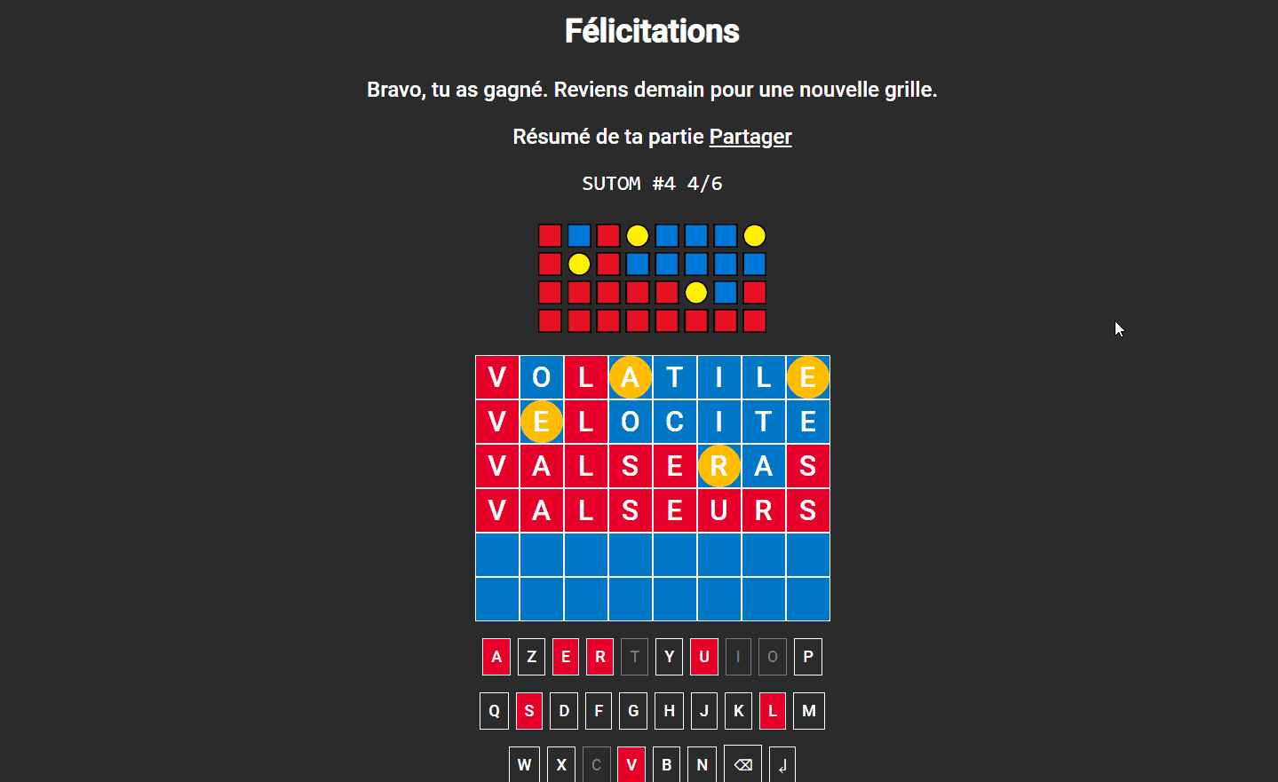 Wordle c'est bien, mais voici la version française, Sutom