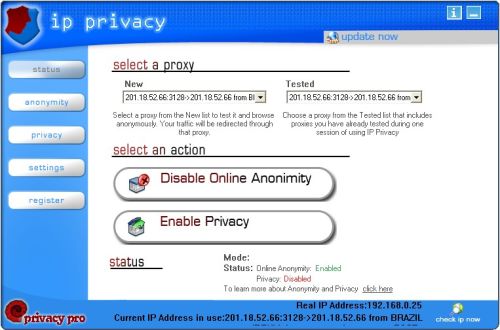 Capture d'écran IP Privacy Capture d'écran IP Privacy