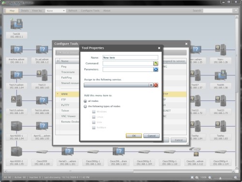 Capture d'écran MyNet Toolset Capture d'écran MyNet Toolset
