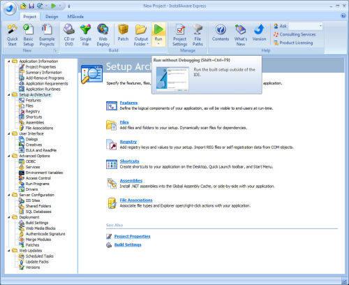 Capture d'écran InstallAware Express MSI Installer