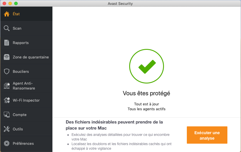 Capture d'écran Avast Security pour Mac Capture d'écran Avast Security pour Mac