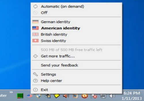 Capture d'écran OkayFreedom VPN Capture d'écran OkayFreedom VPN