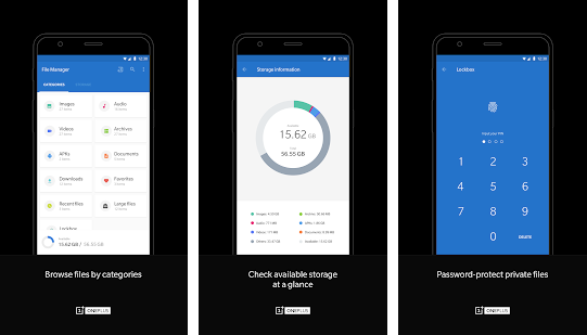 Capture d'écran OnePlus File Manager Android Capture d'écran OnePlus File Manager Android