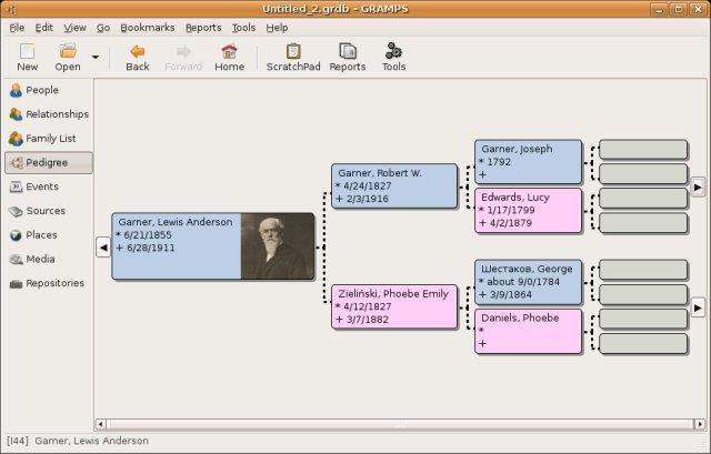 Capture d'écran Gramps pour Windows Capture d'écran Gramps pour Windows