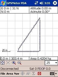 Capture d'écran GPSMeter PDA Capture d'écran GPSMeter PDA