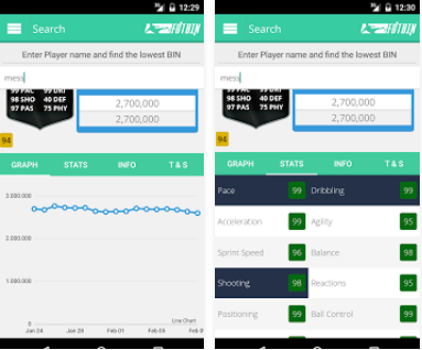 Capture d'écran Futbin Android Capture d'écran Futbin Android