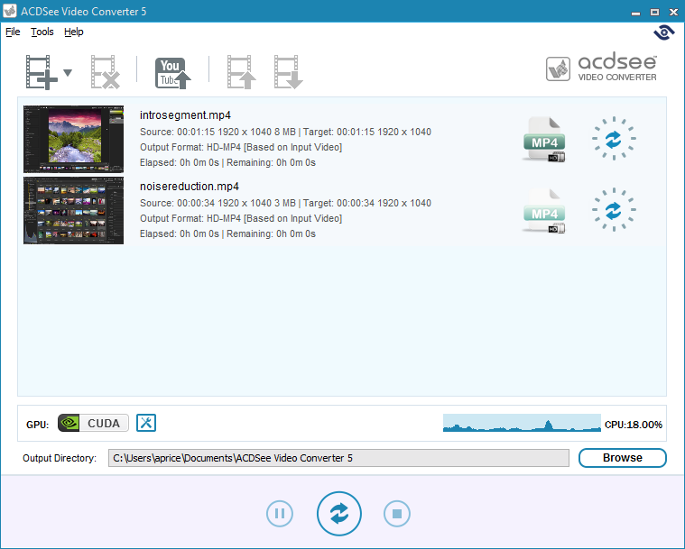 Capture d'écran ACDSee video converter Capture d'écran ACDSee video converter