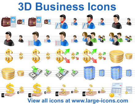 Capture d'écran 3D Business Icons