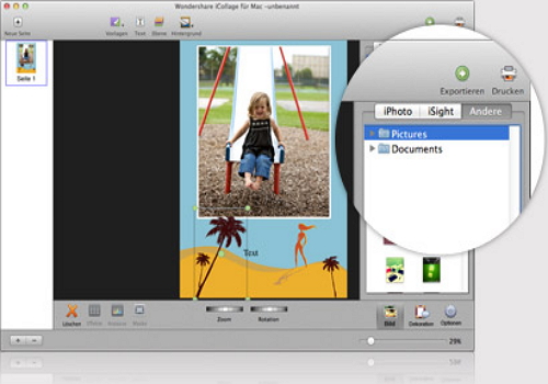 Capture d'écran Wondershare iCollage Mac Capture d'écran Wondershare iCollage Mac