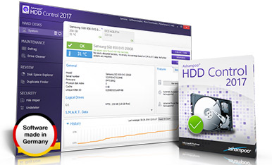 Capture d'écran Ashampoo HDD Control 2017 Capture d'écran Ashampoo HDD Control 2017
