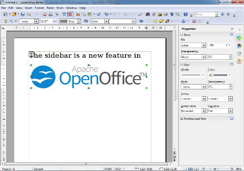 Capture d'écran Apache OpenOffice