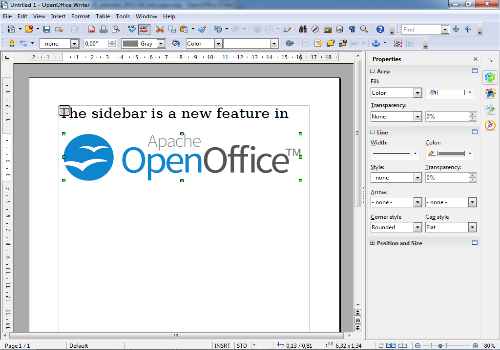Capture d'écran Apache OpenOffice Capture d'écran Apache OpenOffice
