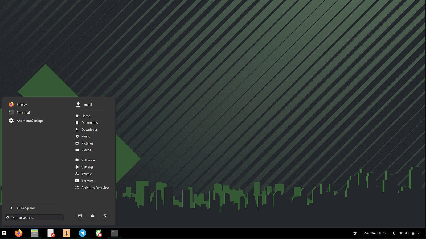 Capture d'écran Manjaro Capture d'écran Manjaro
