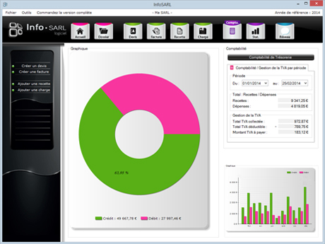 Capture d'écran InfoSARL – Gestion Compta Entreprise Capture d'écran InfoSARL – Gestion Compta Entreprise