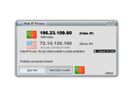 Capture d'écran Hide IP Privacy