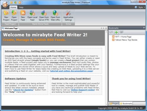 Capture d'écran Feed Writer Deskop RSS Editor